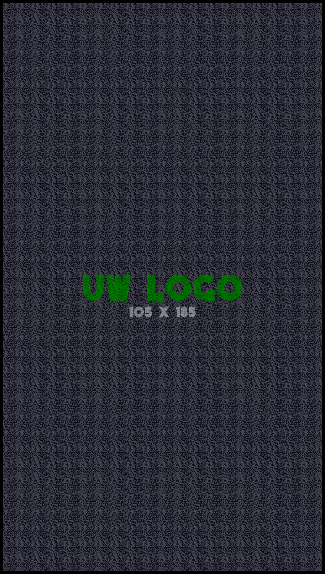 Logomat/deurmat indoor<br>105 x 185 cm met rand