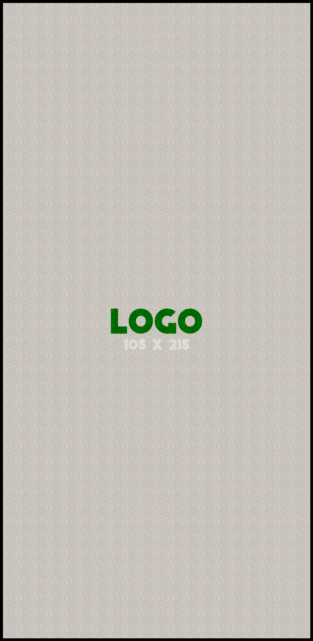Logomat/deurmat indoor<br>105 x 215 cm met rand