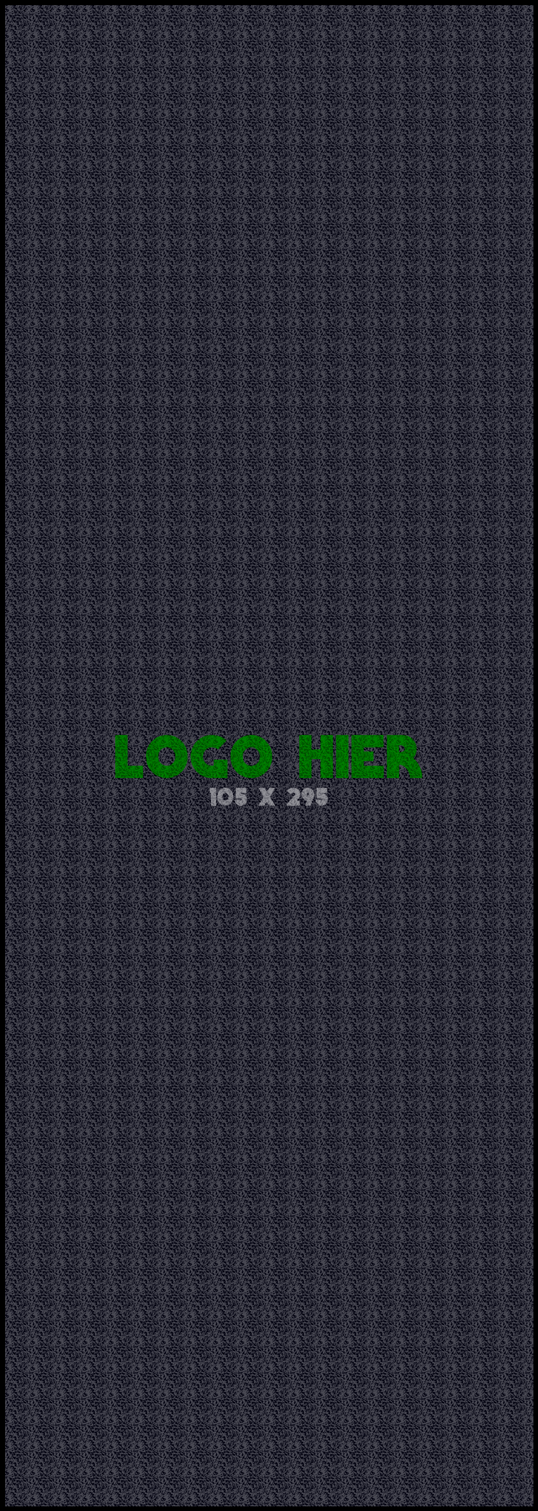 Logomat/deurmat indoor<br>105 x 295 cm met rand
