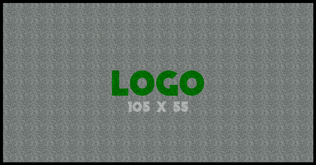 Logomat/deurmat indoor<br>105 x 55 cm met rand