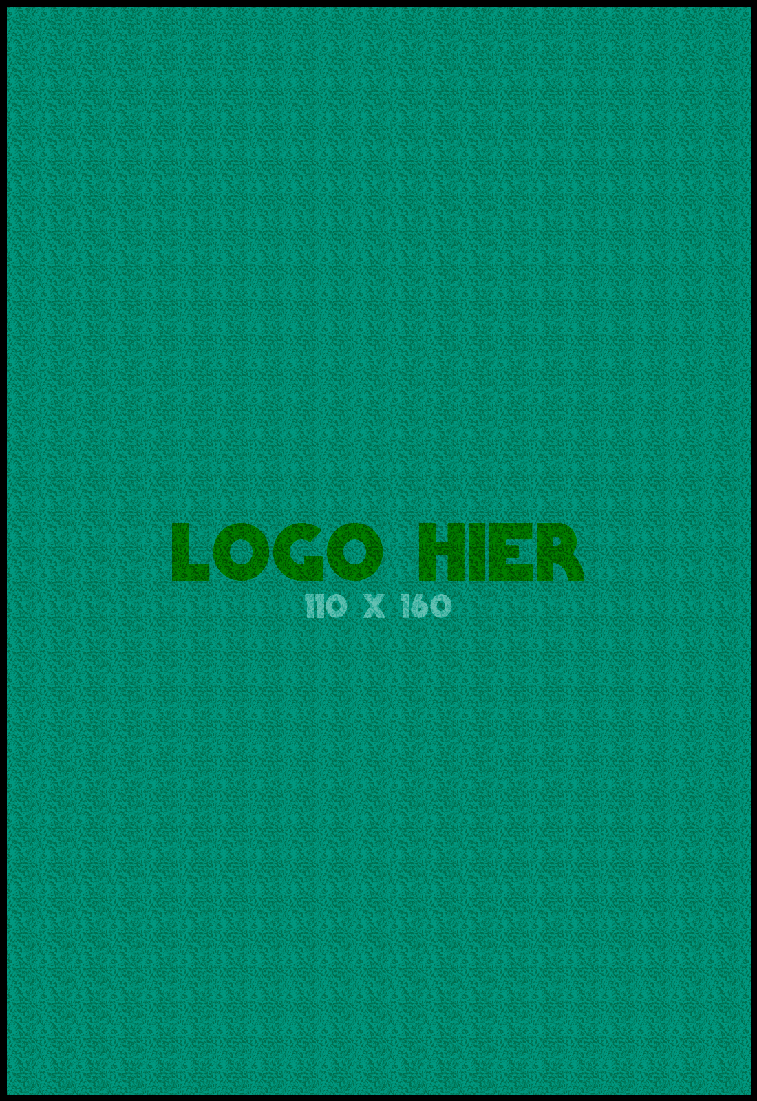 Logomat/deurmat indoor<br>110 x 160 cm met rand