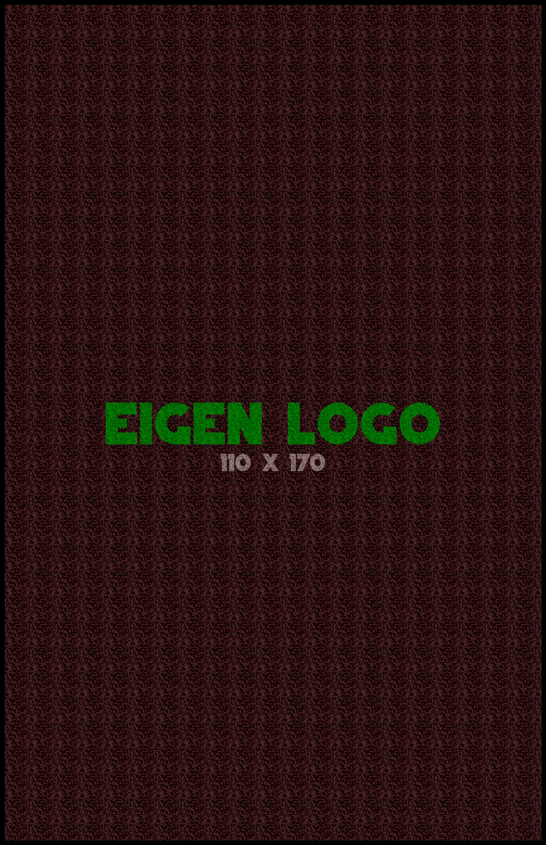 Logomat/deurmat indoor<br>110 x 170 cm met rand