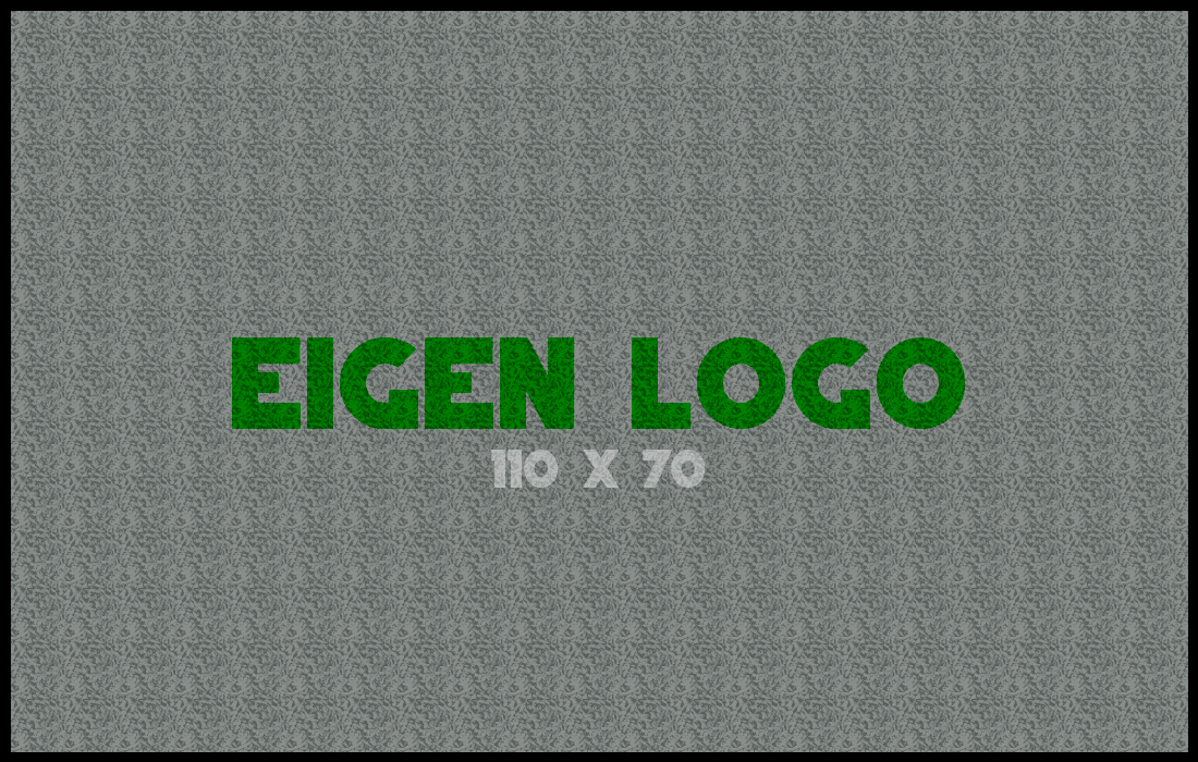 Logomat/deurmat indoor<br>110 x 70 cm met rand