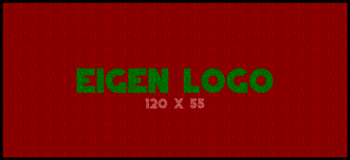 Logomat/deurmat indoor<br>120 x 55 cm met rand