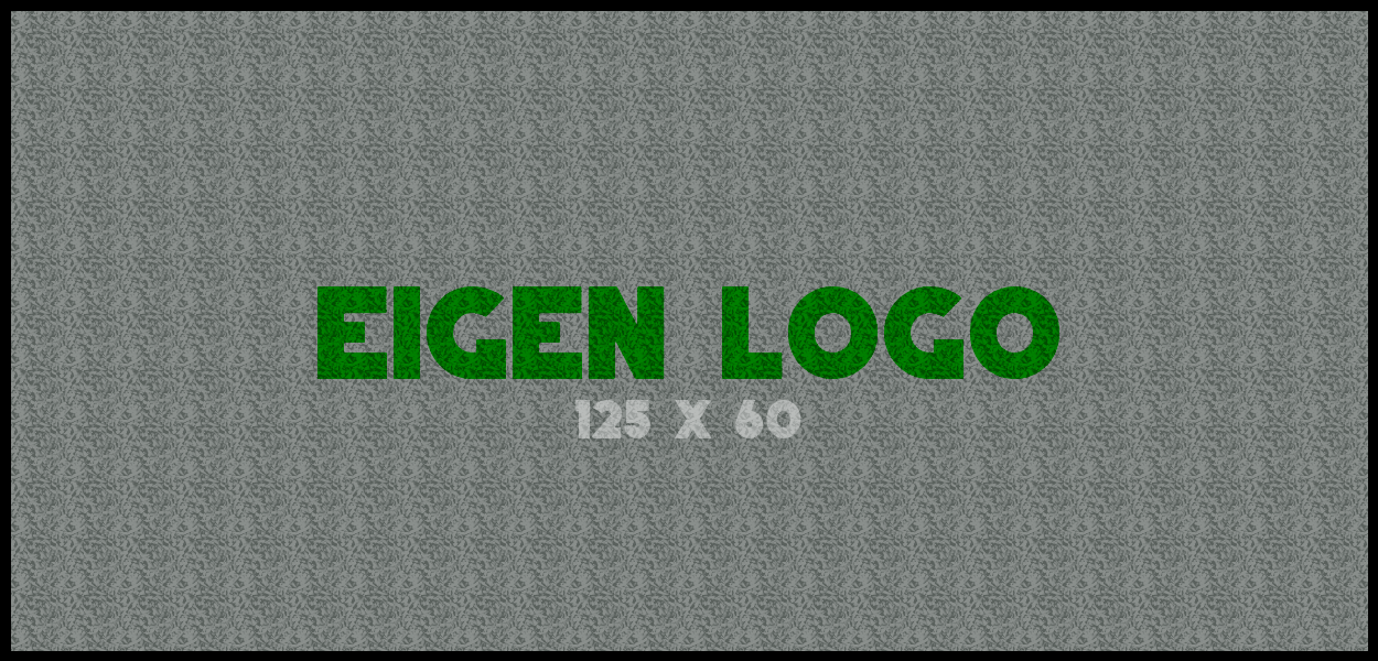 Logomat/deurmat indoor<br>125 x 60 cm met rand