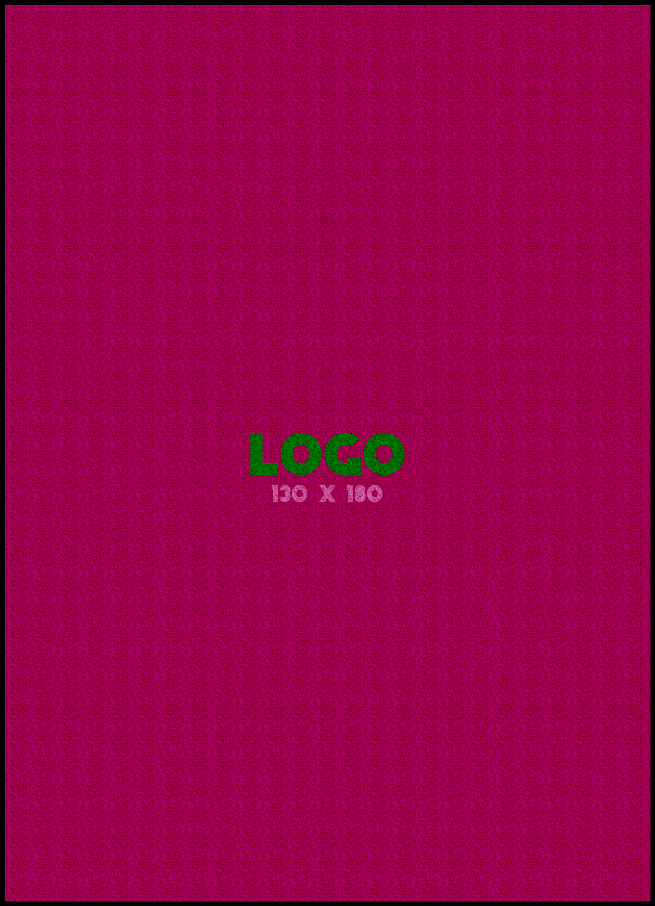 Logomat/deurmat indoor<br>130 x 180 cm met rand