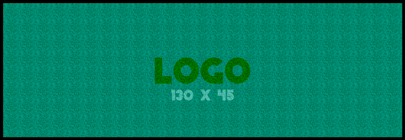 Logomat/deurmat indoor<br>130 x 45 cm met rand