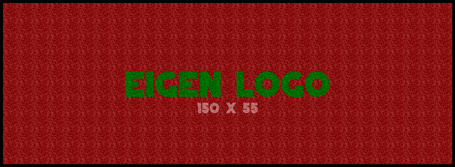 Logomat/deurmat indoor<br>150 x 55 cm met rand
