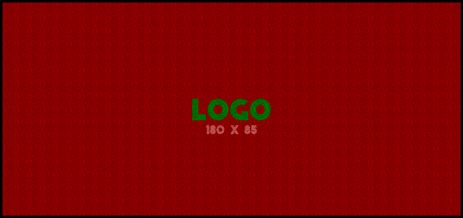Logomat/deurmat indoor<br>180 x 85 cm met rand