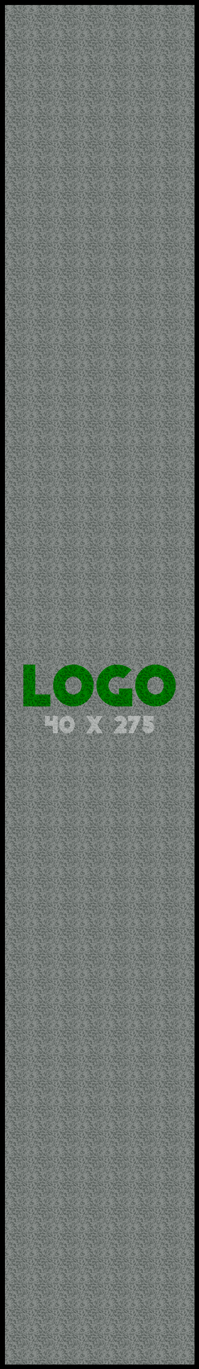 Logomat/deurmat indoor<br>40 x 275 cm met rand