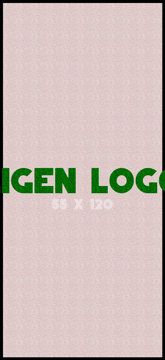 Logomat/deurmat indoor<br>55 x 120 cm met rand