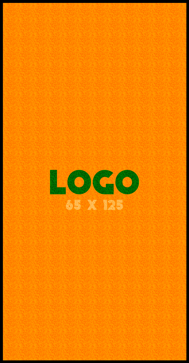 Logomat/deurmat indoor<br>65 x 125 cm met rand