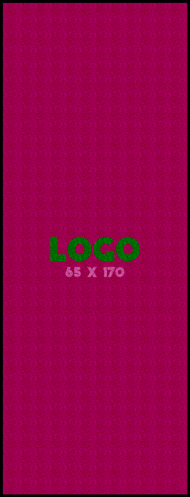 Logomat/deurmat indoor<br>65 x 170 cm met rand