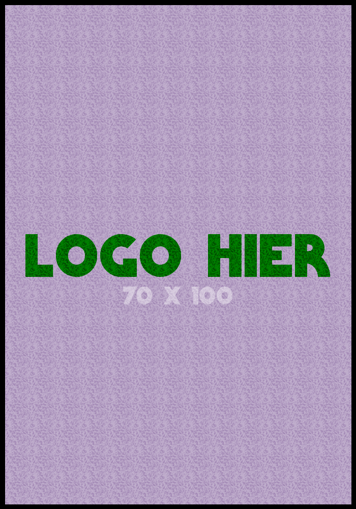 Logomat/deurmat indoor<br>70 x 100 cm met rand