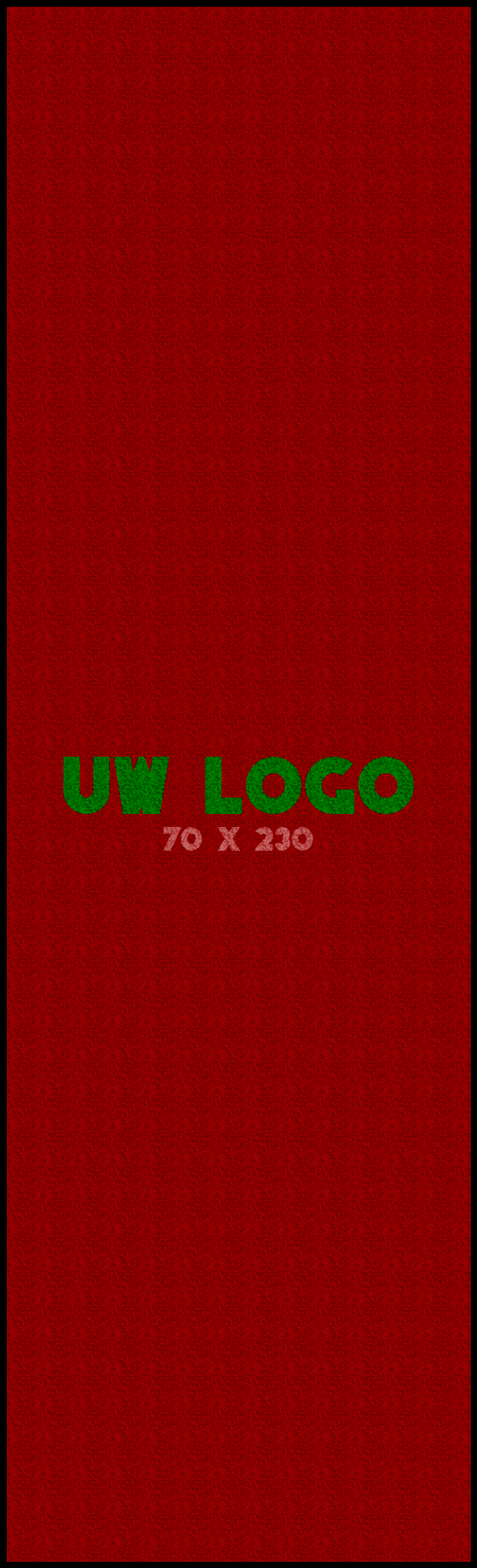 Logomat/deurmat indoor<br>70 x 230 cm met rand