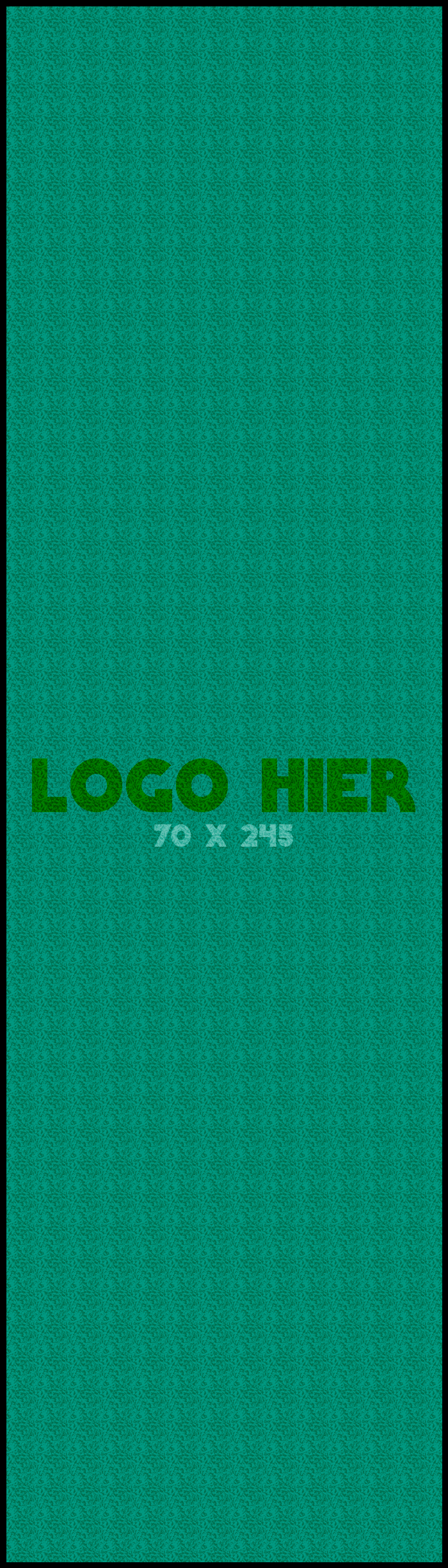 Logomat/deurmat indoor<br>70 x 245 cm met rand