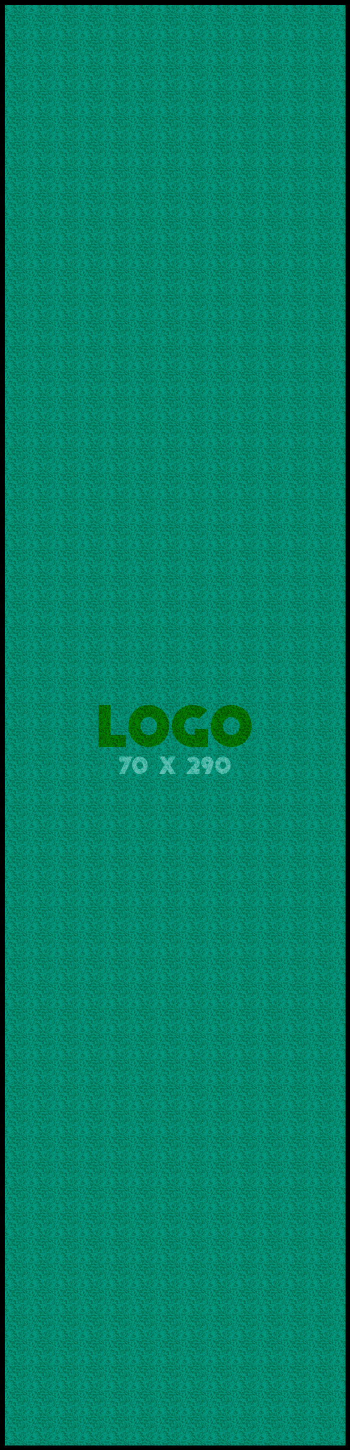 Logomat/deurmat indoor<br>70 x 290 cm met rand