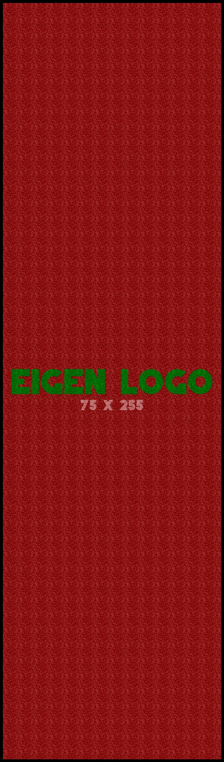 Logomat/deurmat indoor<br>75 x 255 cm met rand