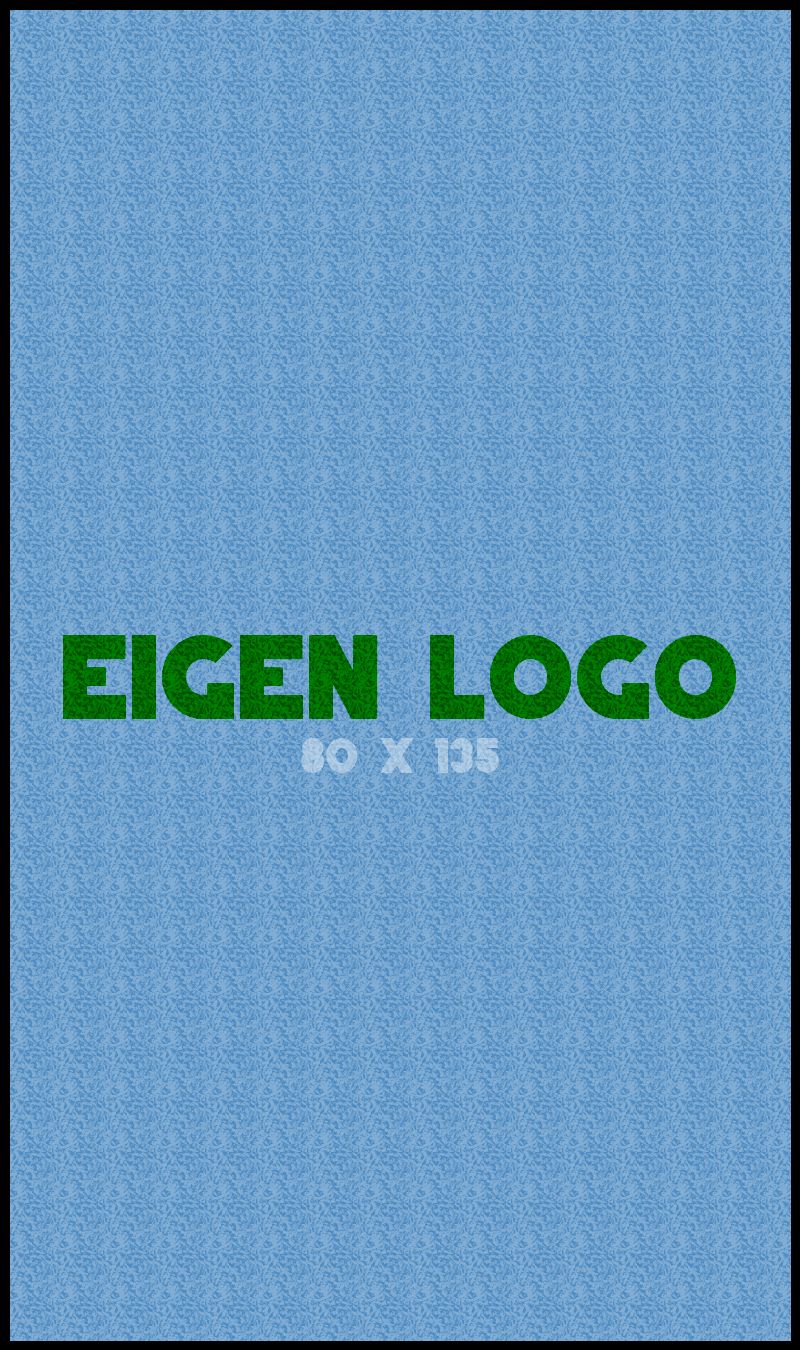 Logomat/deurmat indoor<br>80 x 135 cm met rand