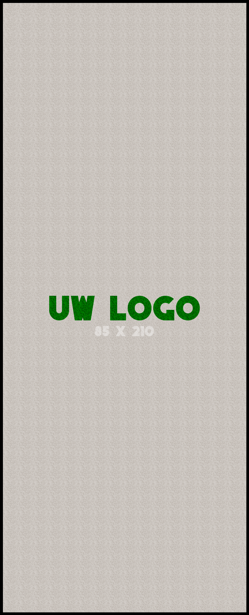 Logomat/deurmat indoor<br>85 x 210 cm met rand