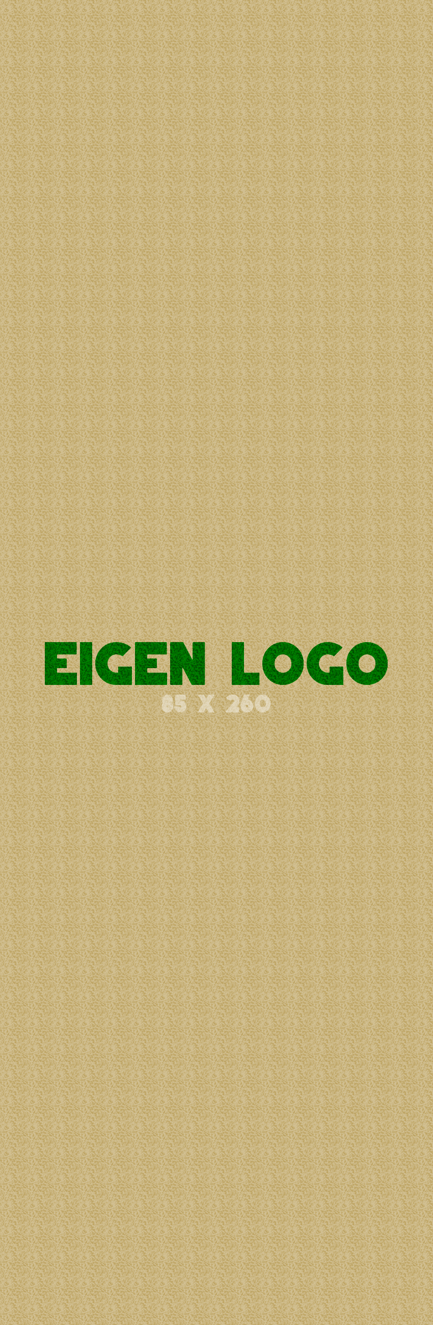 Logomat/deurmat indoor<br>85 x 260 cm zonder rand