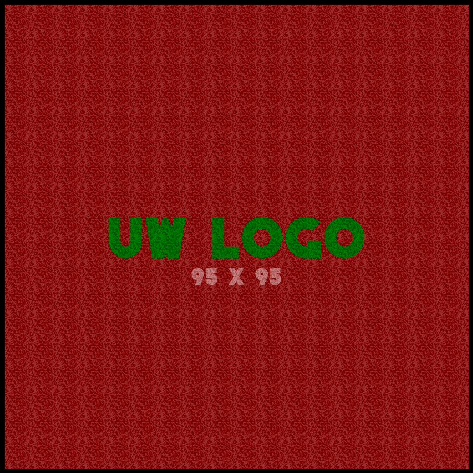 Logomat/deurmat indoor<br>95 x 95 cm met rand