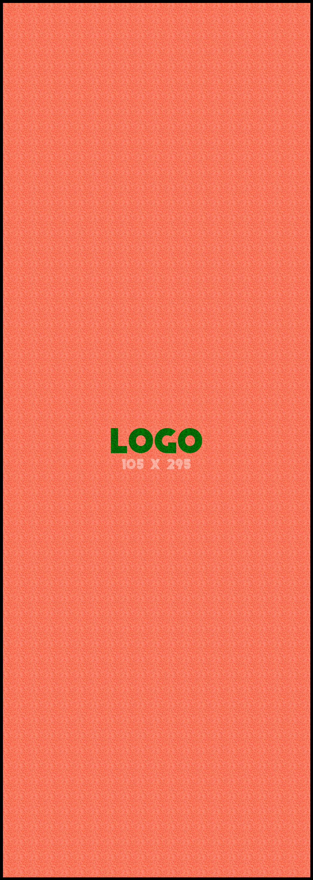 Logomat/deurmat outdoor<br>105 x 295 cm met rand