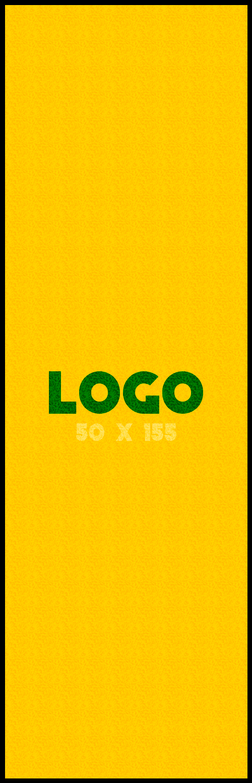 Logomat/deurmat outdoor<br>50 x 155 cm met rand