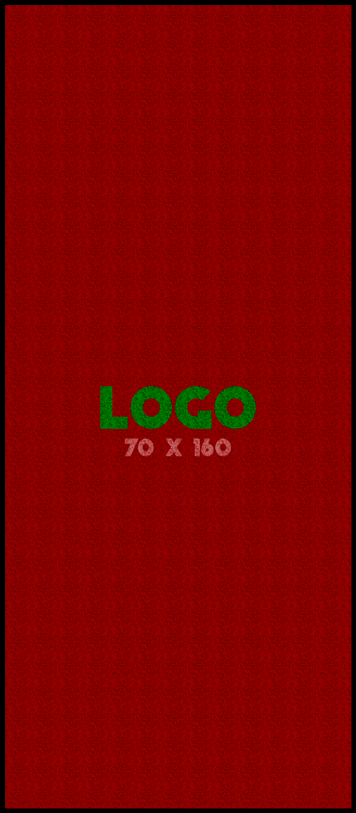 Logomat/deurmat outdoor<br>70 x 160 cm met rand