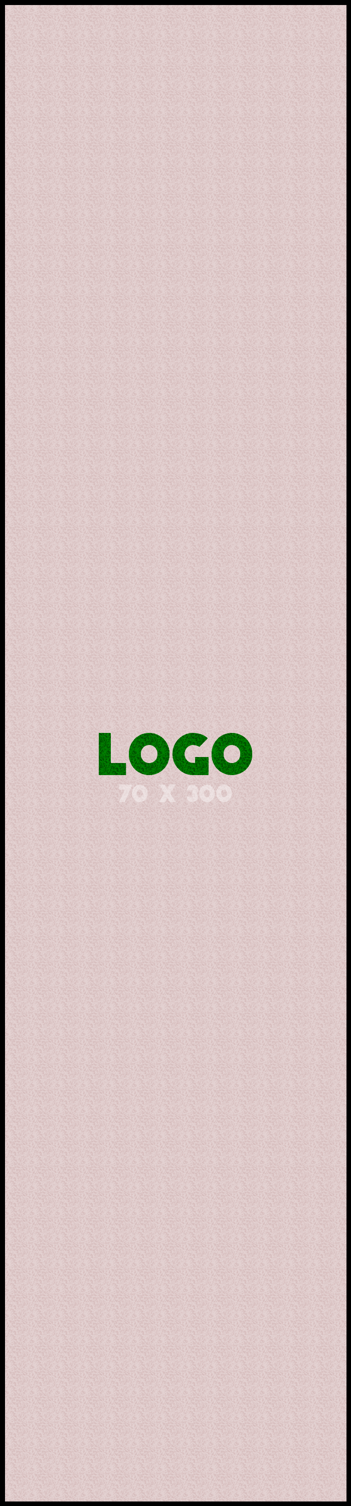 Logomat/deurmat outdoor<br>70 x 300 cm met rand