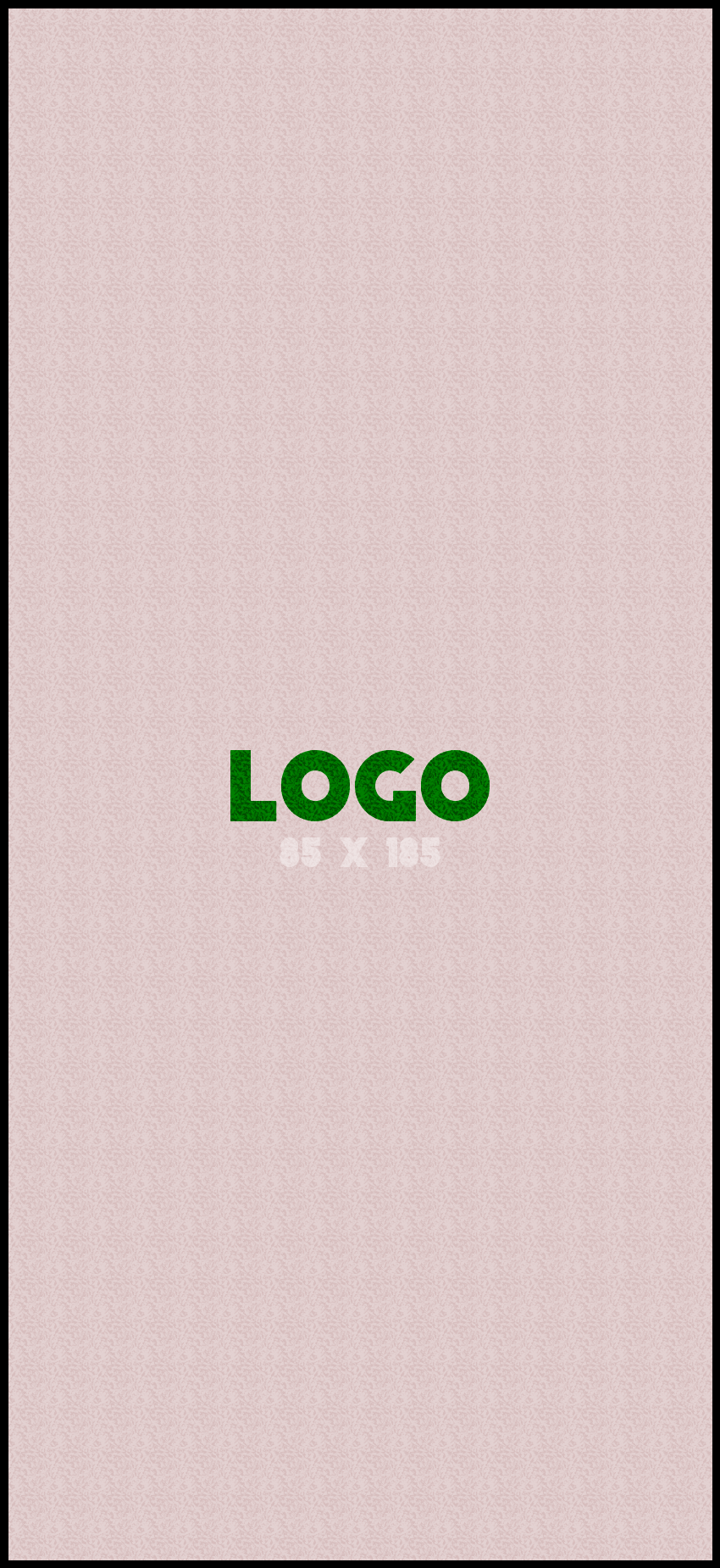 Logomat/deurmat outdoor<br>85 x 185 cm met rand